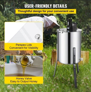 Electric Honey Extractor 4 Frame Stainless Steel Beekeeping Equipment 120w “Brand New”