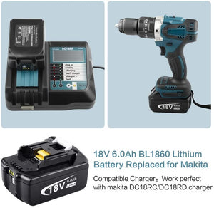 2 Pack Makita 18V 6.0Ah LXT Lithium-Ion BL1830 BL1850 BL1860 tool Battery