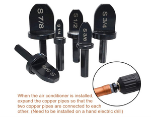 6pcs Swaging Tool Drill Bit Set| Copper Pipe Swaging Tool Drill Bits| Twist Drill Bits| Power Tools