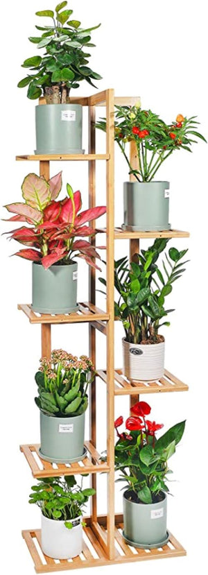 New! 6 Tier 7 Potted Bamboo Plant Stand Rack Holder Shelves