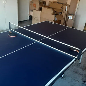 Professional Tournament Indoor Folding Ping Pong Table w/ Game Balls (Blue)