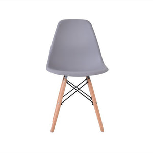 Gorgeous Set of 4 Dining Chairs With Solid Wood Legs, Indoor/Outdoor Kitchen Chairs, Sturdy, Gray