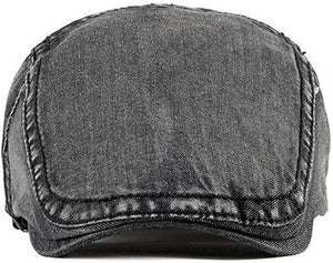 Men's Hats Denim Cotton Newsboy Cap Driving Hunting Cabbie Hats (2 Pack)
