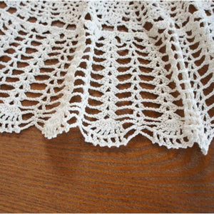 Handmade Crochet Cotton Tablecloth Round Crochet Tablecloths, 31.5"