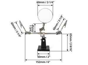 Soldering Stand w/ Magnifier Glass| 5X Adjustable Magnifying Glass| Welding Equipment| Soldering & Brazing Equipment