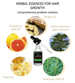 Beard Growth Oil Serum Fast Growing Beard Mustache Facial Hair Grooming for Men