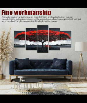 5 Pcs !! Canvas Print Paintings !! Landscape Picture Modern Living Room Home Wall Decor