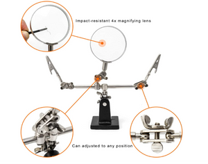 Soldering Stand w/ Magnifier Glass| 5X Adjustable Magnifying Glass| Welding Equipment| Soldering & Brazing Equipment