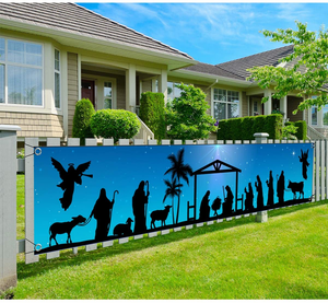 💥Holy Nativity Christmas Banner Large Xmas Yard Sign for Religious Christmas Decoration, NEW!!💥