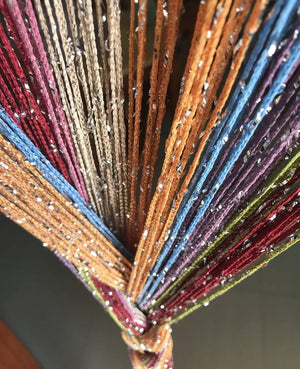 1x2 M Door String Curtain Rare Flat Thread Fringe Panel Room Divider (Multicolor)