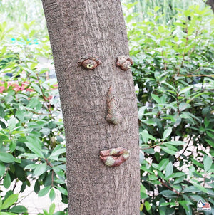 Old Man Tree Face Decor Novelty Tree Face Sculpture Decoration Yard Garden