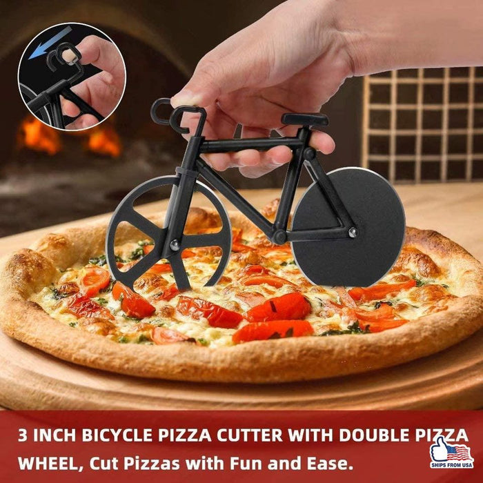 Bicycle Pizza Cutter Wheel Funny Gifts for Cyclists Bike Pizza Cutter