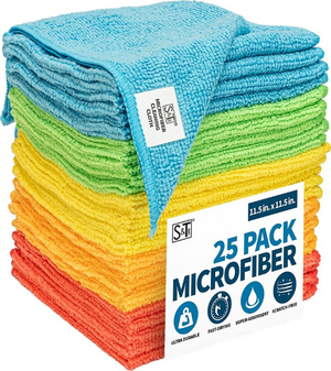 ✨SALE!!! 30%✨ NEW 25 Pack Microfiber Cleaning Cloths Reusable and Lint-Free Towels Assorted