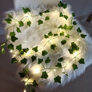 Vine String Lights 1 Pack Ivy Decor Maple Leaf Garland Wreath Hanging lamp with 20 LED 6.5 FT