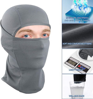 Balaclava Face Mask UV Protection Ski Sun Hood Tactical Masks for Men Women Gray