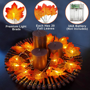 2 Pack Fall Decor Enlarged Maple Leaves Fall Lights