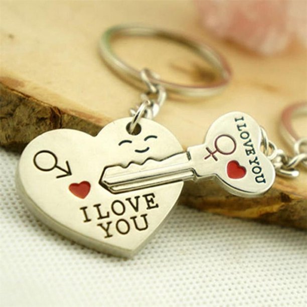 💯PRICE DROP!! Romantic Couple Keychain Keyring Keyfob, Valentine's Day Lover Gift Heart Key Set!