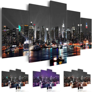 5Pcs Modern Wall Art Painting Landscape Print Canvas Picture Home Room Decor Gif