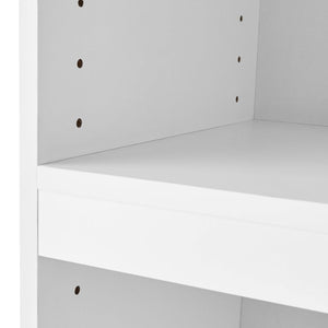 New! Bookcase 5 Shelves Storage Organizer White Finish