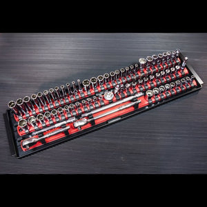 ♦ TRENDING ITEM!! 3-Rail Multi-Drive Socket Organizer, 18-inch Red ♦