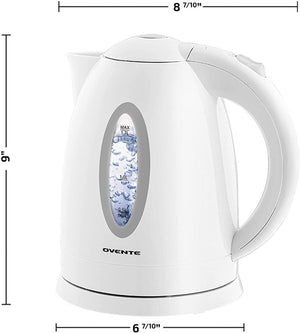 Electric Hot Water Kettle 1.7 Liter with LED Light, 1100 Watt with Auto Shut-Off and Boil Dry Protection