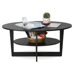 New! Oval Coffee Table Black Espresso