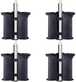 🚩4pcs Outdoor Pop Up Canopy Tent Umbrella Black Foldable Weight Sand Carry Bag Grommet