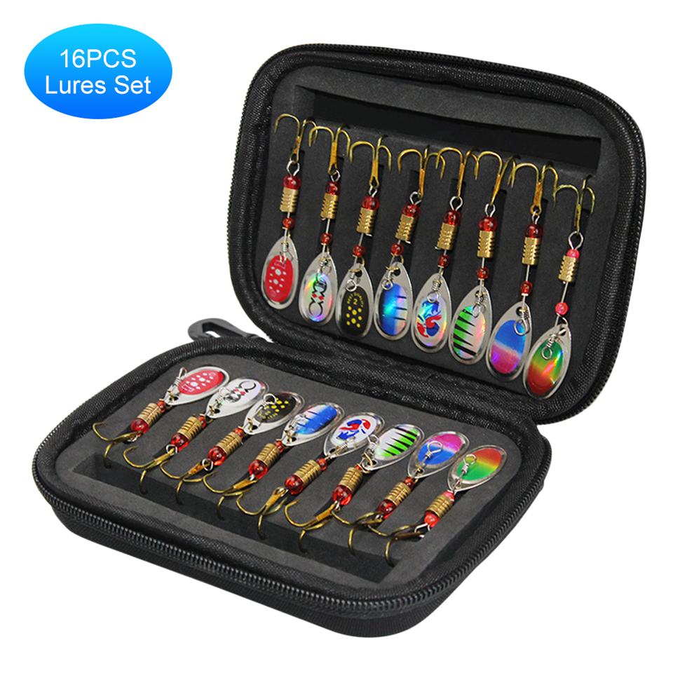 ✱Clearance Sale!!✱ 16 Pieces Fishing Spoons Lures Metal Baits Set