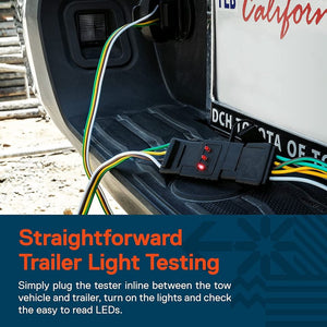 four Way Flat Trailer Wiring Tester Light Brake Tail Turn Signal Trouble Shooter