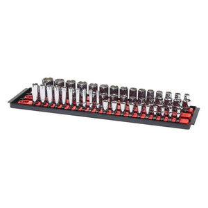 ♦ TRENDING ITEM!! 3-Rail Multi-Drive Socket Organizer, 18-inch Red ♦