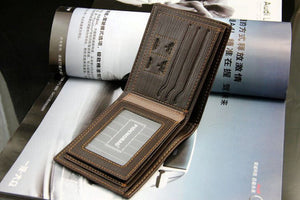 Fashion Men's Bifold Leather Wallet ID Credit Card Holder Billfold Purse Clutch