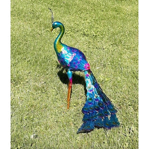 Large Beatiful Peacock Garden Statue Home Decor Lawn Ornament