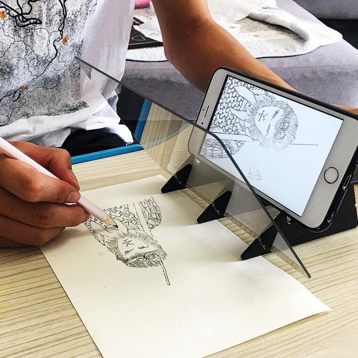 ✏️NEW✏️ Sketch Tracing Drawing Board Optical Draw Projector Painting Reflection