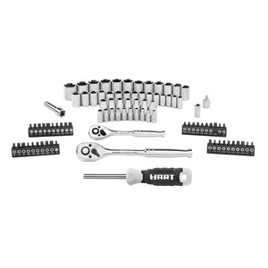 90-Piece 1/4 and 3/8-inch Mechanics Tool Set, Chrome Finish