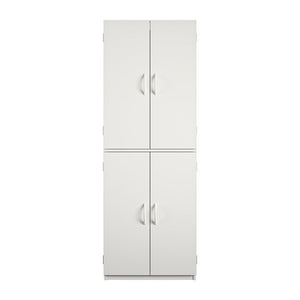 Fancy Tall 4 Door Storage Cabinet Kitchen Pantry Cupboard Organizer Closet Laundry Room White