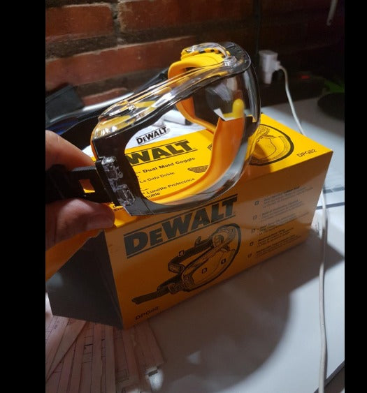 ⚡Fast Shipping⚡ DEWALT DPG82-11C Concealer Clear Anti-Fog Dual Mold Safety Goggle Clear Lens 1Pair