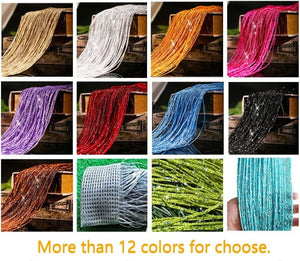1x2 M Door String Curtain Rare Flat Thread Fringe Panel Room Divider (Multicolor)
