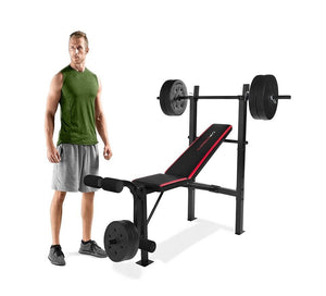 COMPLETE Weight Bench Set [Everything Included : Plates, Barbell, ect]