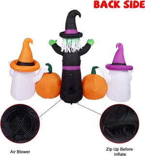 Halloween Blow Up W/LED Lights,8 FT Long Halloween Decorations Outdoor