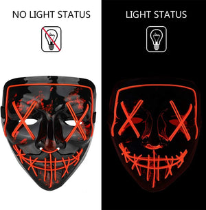 LED Light up Mask for Festival Cosplay Halloween Costume Masquerade Parties,Carnival