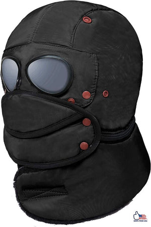 Hat Winter Thermal Trapper Hat with Glasses