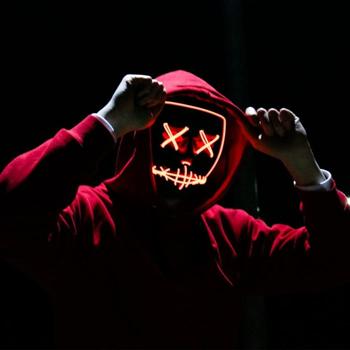 LED Light up Mask for Festival Cosplay Halloween Costume Masquerade Parties,Carnival
