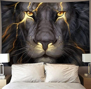 NEW Golden Cool Lion King paninting Wall Tapestry🏷