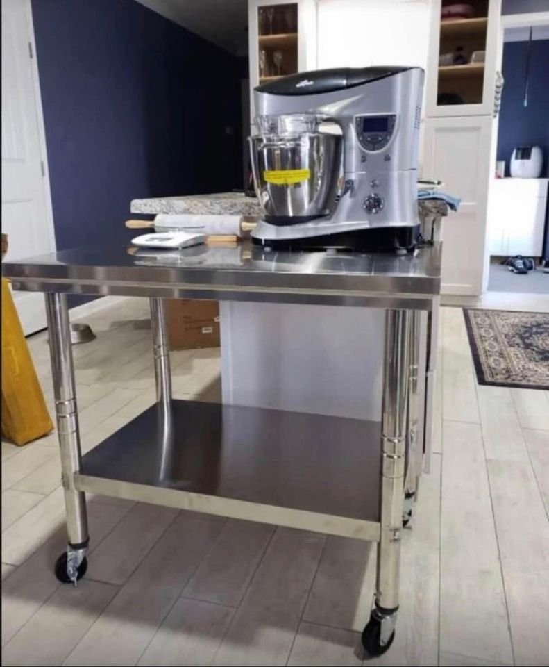 Stainless Steel Rolling Kitchen Restaurant Prep Table 36" x 24" **Brand New**