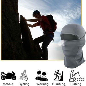 Balaclava Face Mask UV Protection Ski Sun Hood Tactical Masks for Men Women Gray