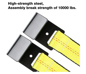 2 PackTow Dolly Basket Straps with Flat Hooks Car Wheel Tire Net Fits Most 15"-19"
