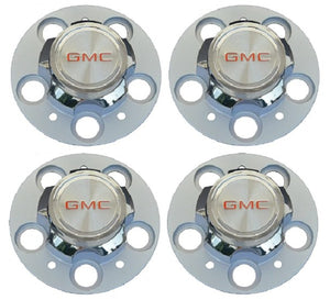 Set of 4 New 5 Lug 15" 15x8 15x7 Rally Wheel Hub Center Caps Replacement for GMC C15 C1500