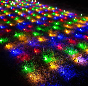 Solar Net Mesh Waterproof String Lights, 200 Light 10 ft x 6.6 ft, Multicolor for Indoor Outdoor
