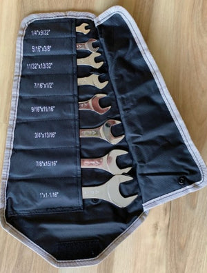 8-Piece Super-Thin Open End Wrench Set, SAE with Rolling Pouch | NEW!!