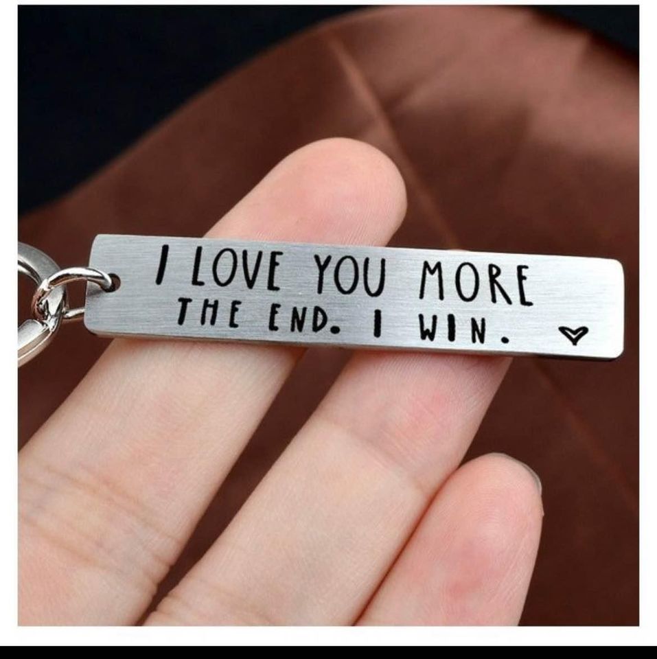 ❤️ I Love You More The End. I Win ❤️ Keychain